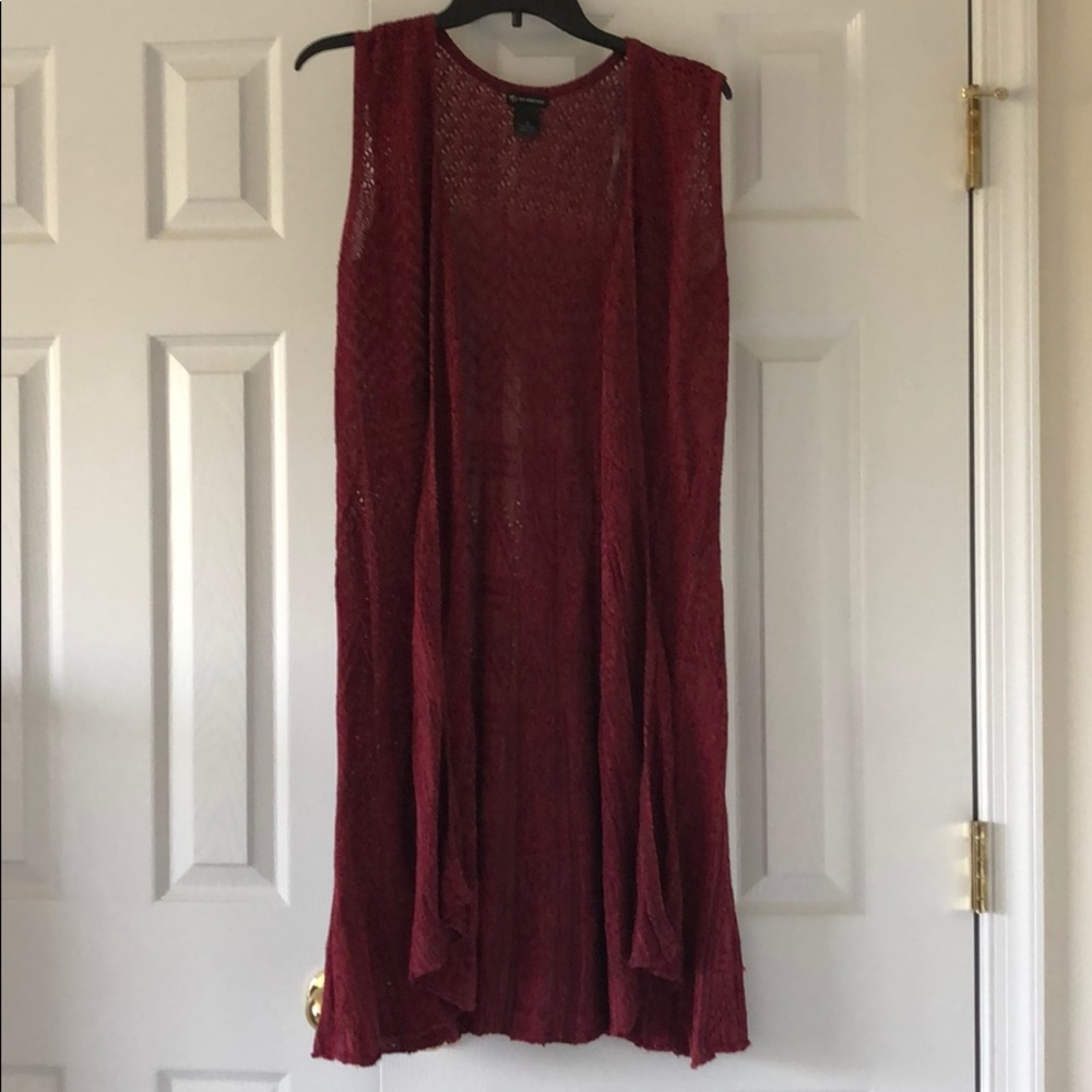 💛4/$12💛Long sweater multi-colored vest sz small